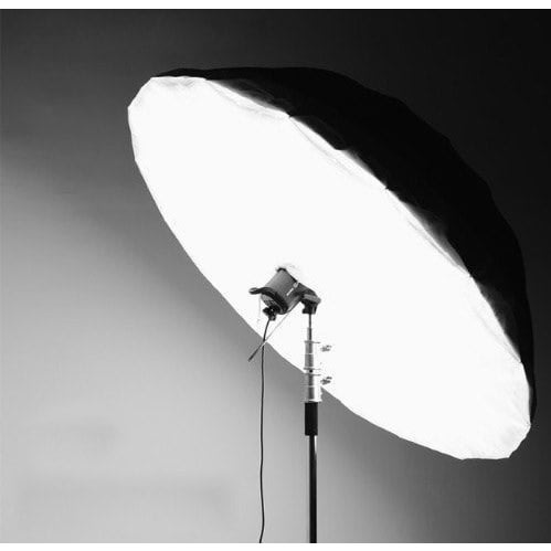 Reflective Parabolic Umbrella For Photography  Light - Studio Softbox - Black and silver