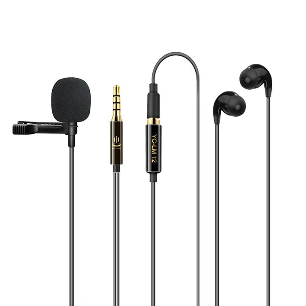 Lavalier Microphone Clip-on Omnidirectional Mic For Live