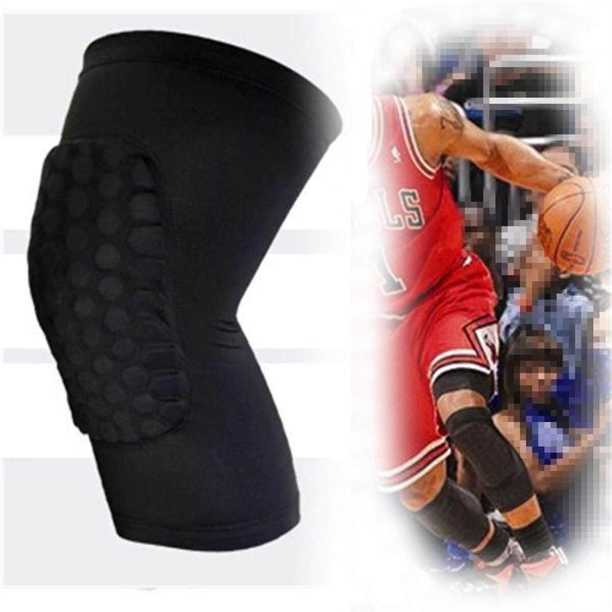 9pcs Knee Pad Protector Leg Patella Calf Guard Sleeve Brace Sports Basketball Black XL