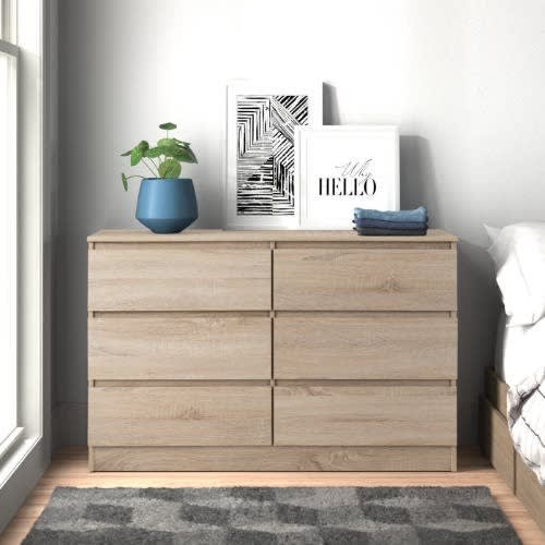 J Best Mac 6 Chest Drawers -  Oak