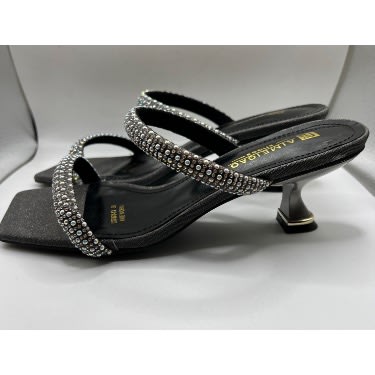 Black Women Fashion Low Heel Slippers