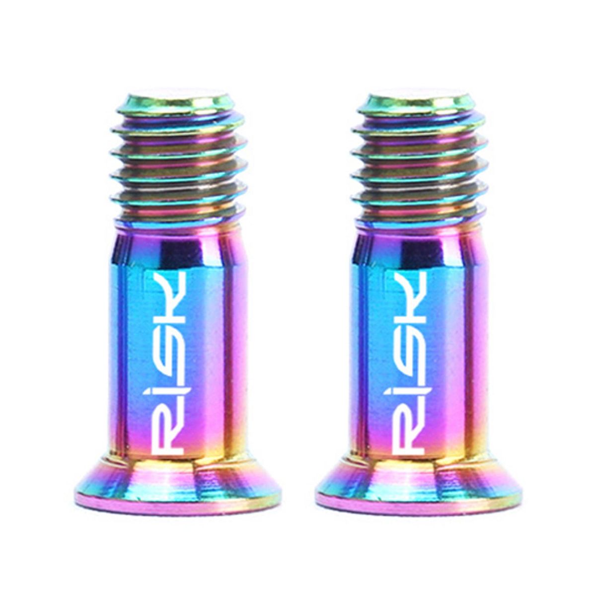 RISK 2PCS Titanium Bicycle Rear Derailleur Jockey Wheel Bolt for MTB Road Bike M5&times;14.2mm Bike Guide Roller Bolt Screw