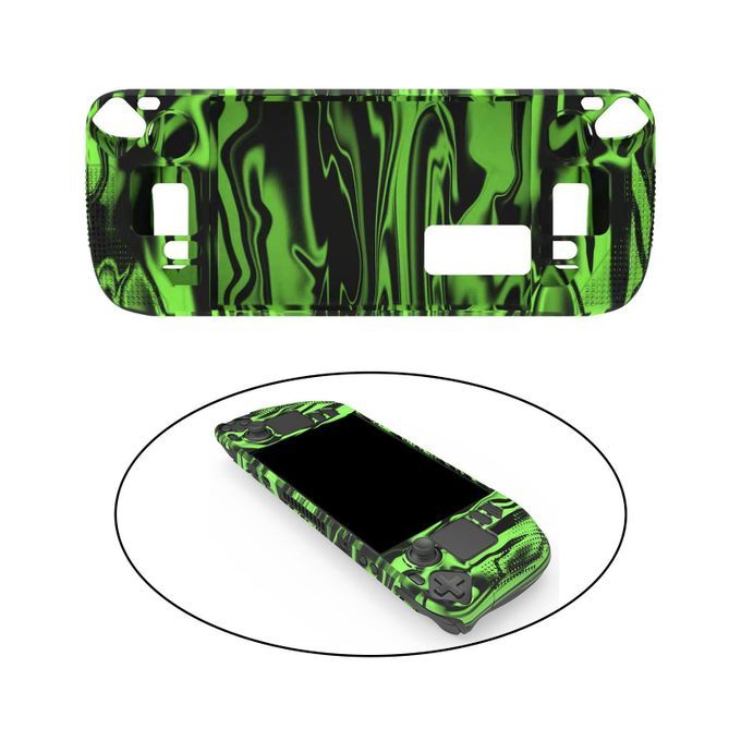 Protective Case For Steam Deck Soft Shockproof Comfort Grip Green