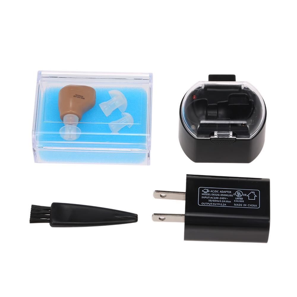 Mini Ultra Small Invisible Hearing Aid Adjustable Sound Amplifier In Ear Sound Enhancement Deaf Aid Rechargeable