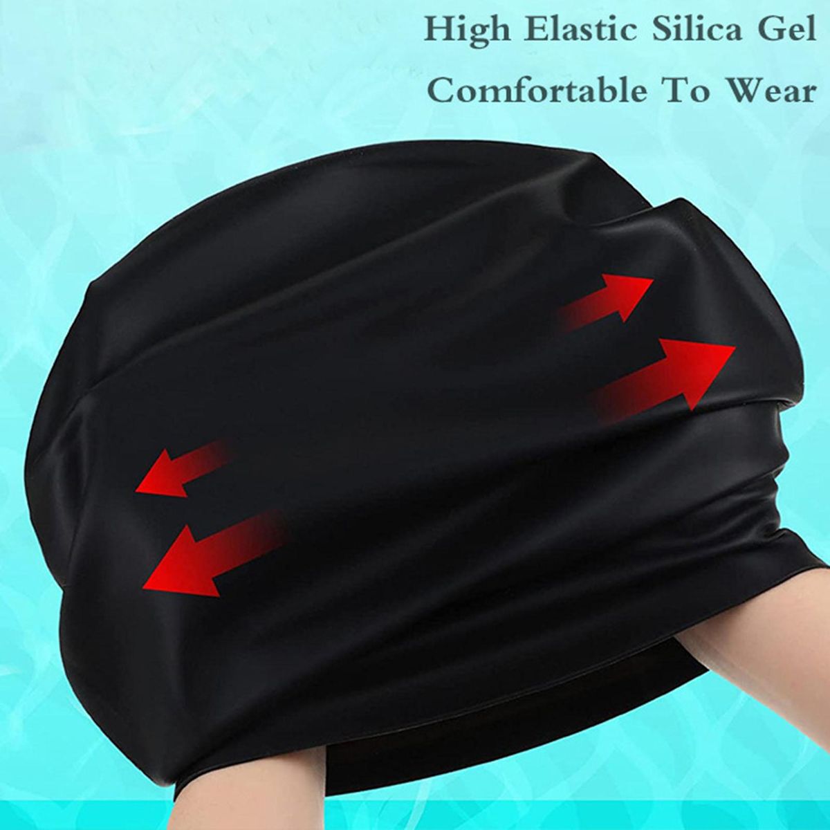 Extra Large Swim Cap for Long Hair Girls Waterproof Silicone