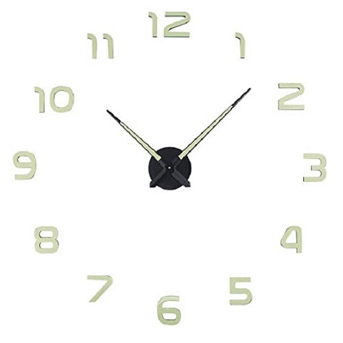 Night Glow Diy 3d Number Wall Clock - 120cm - 45''