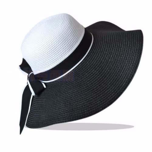 Hat With Fascinators - Black & Cream
