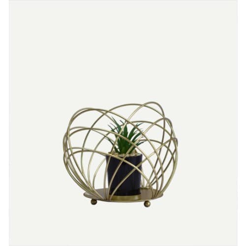 Decorative Plant With Metal Casing