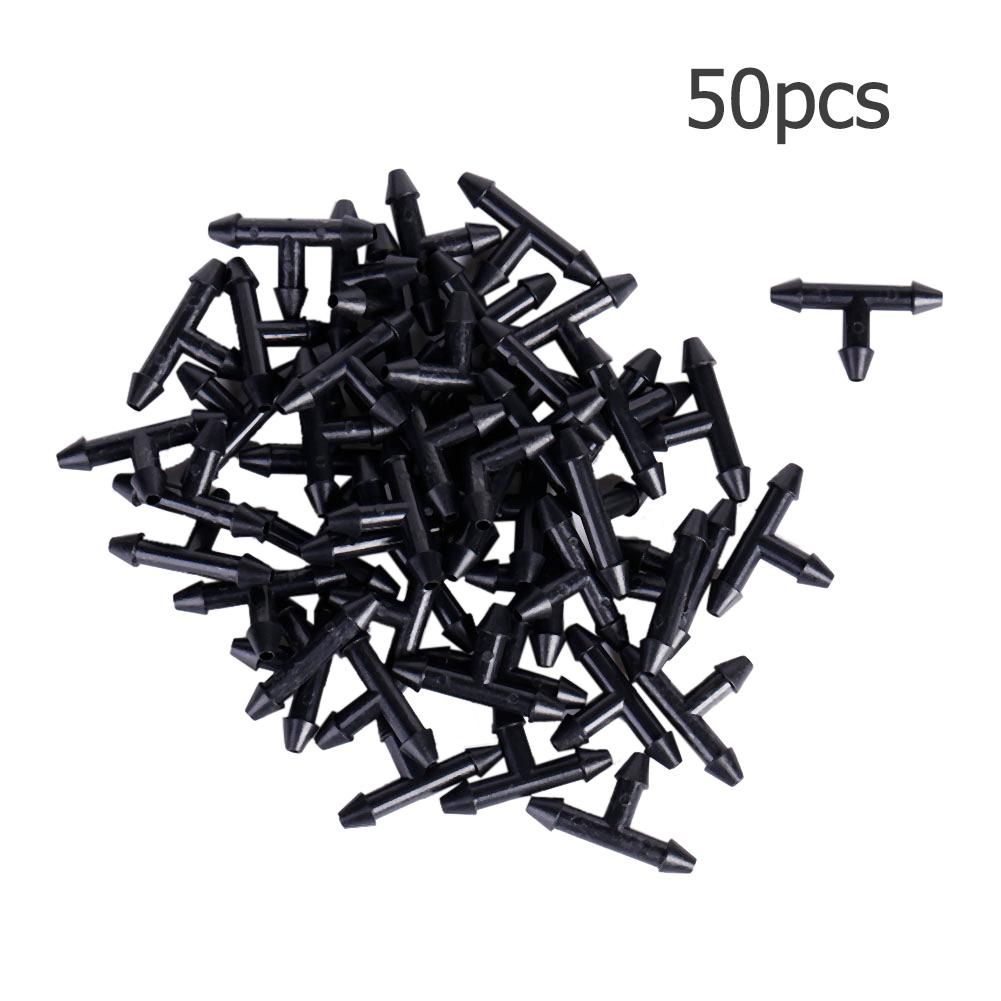 50Pcs Hose Sprinkler Irrigation 1/4 Inch Barb Tee Water Hose Connectors  Hose Fitting Joiner Drip Irrigation System