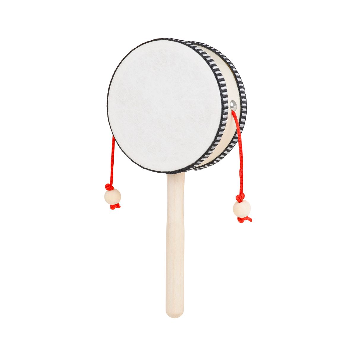 4-inch Rattle-drum Wooden Shaking Drum Rattle Spin Drum