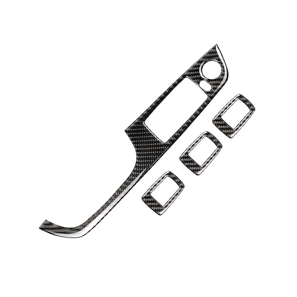 Carbon Fiber Window Lifter Switch Buttons Decorative Frame Cover Trim Interior Molding Sticker for BMW E90 E92 E93 3series 2005-2012