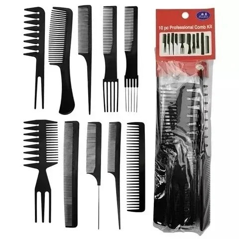 10 Pieces Professional Styling Hair Comb Set