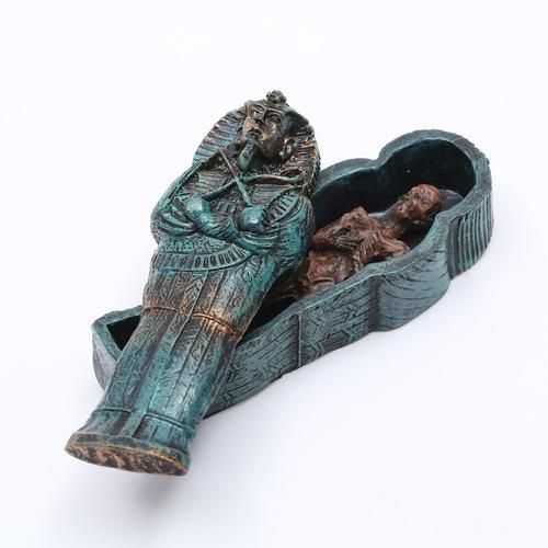 Aquarium Home Decoration Skull Skeleton Resin Landscape For Reptile Fish Tank Accessories Mummy  Landscaping Aquatic Egypt