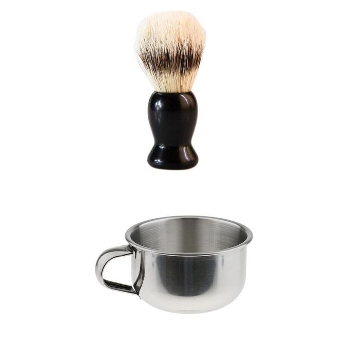 Men's Beard Hair Shaving Brush With Mug Bowl  Salon Barber Men