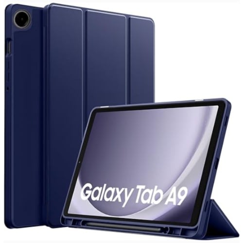 Smart Leather Flip Case For Samsung Galaxy Tab A9 - 8.7 Inches - Blue