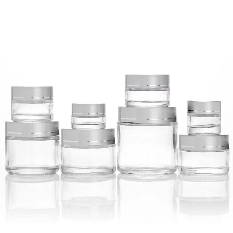 5X 5/10/15/20/30/50/60/100g Empty GlClear Cosmetic Jars-10G