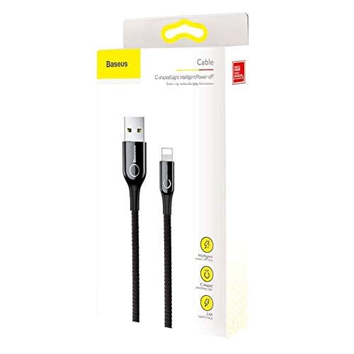 Fast Mobile Charging C-shaped Light Intelligent Auto Power-off Type-c Cable