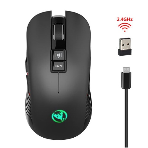 Rechargeable Quiet RGB 2.4g Wireless Gamer Mouse