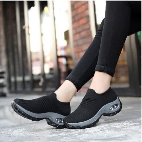 Ladies Sports Sneakers- Black
