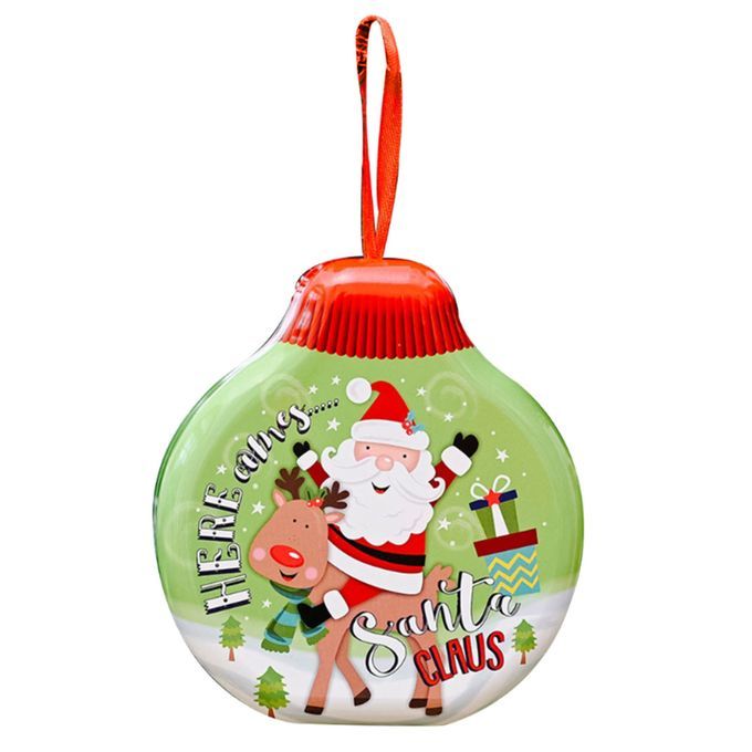 Candy Box Santa Claus Print Exquisite Workmanship-Green