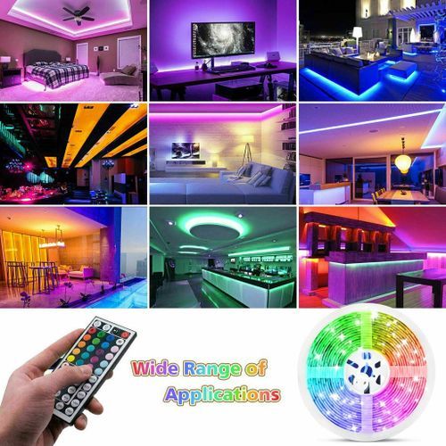 16FT Flexible Strip Light 3528 RGB LED SMD Remote