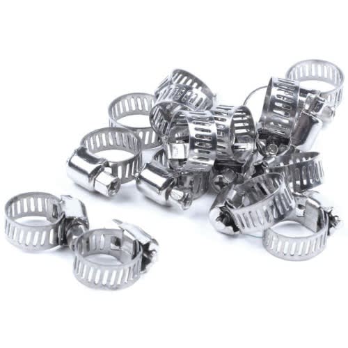 Stainless Steel  Hose Clip Clamp - 3'' - 10 Pcs - 8mm To 12mm