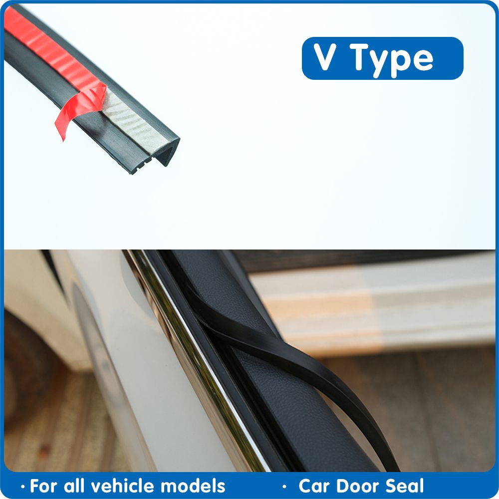 V Type 8.5mm Car Door GlWindow Seal Strip Car Window Sealant Weatherstrip  Auto Rubber Seals Weatherstrip For Auto Sealing- -   -