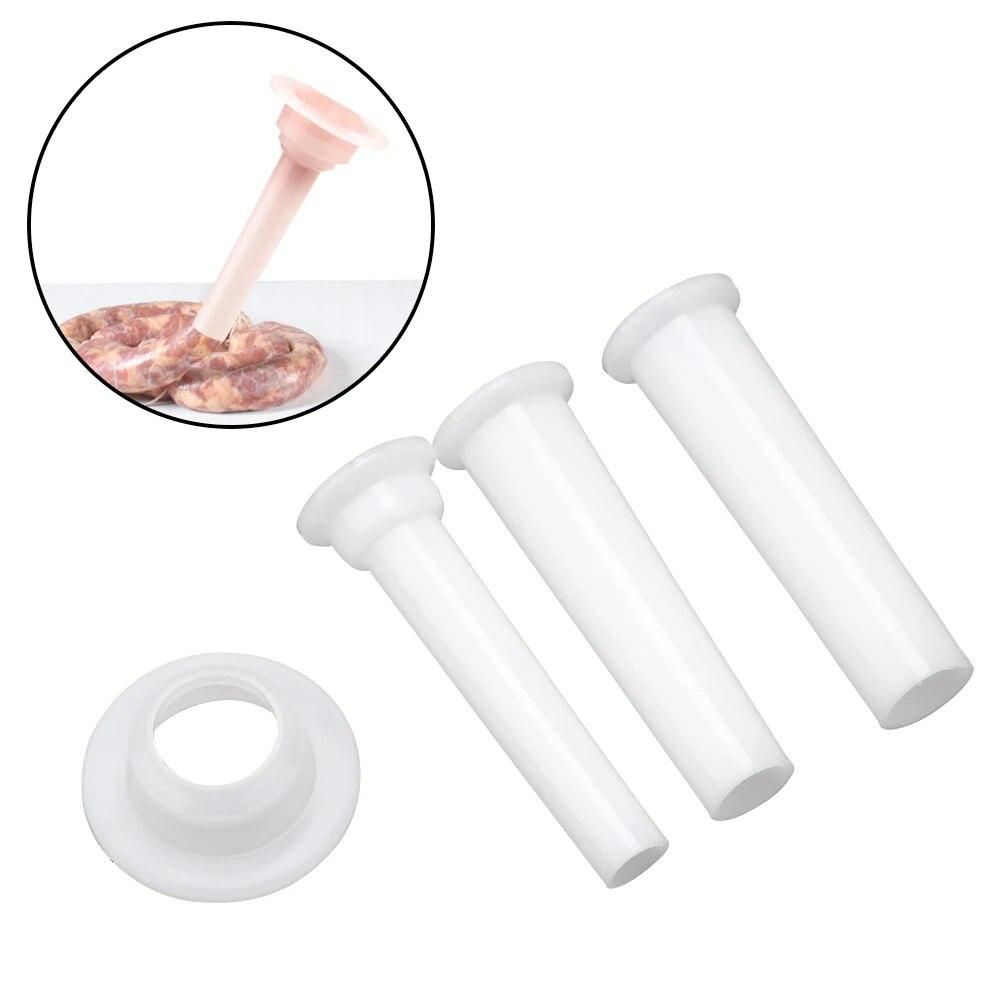 1set Meat Grinder Funnels Nozzles with Base Filling Meat Tubes DIY Sausage Maker Filling Funnel Sausage Stuffer Filling Tubes