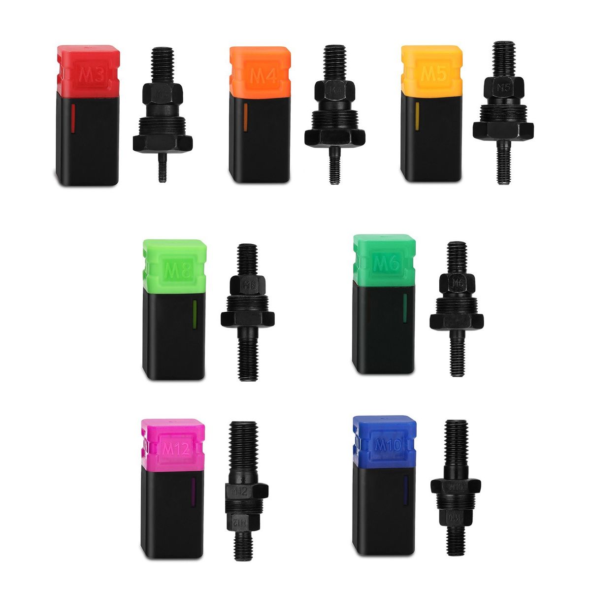 7pcs Riveter Machine Accessory Threaded Mandrel Rivet Nut