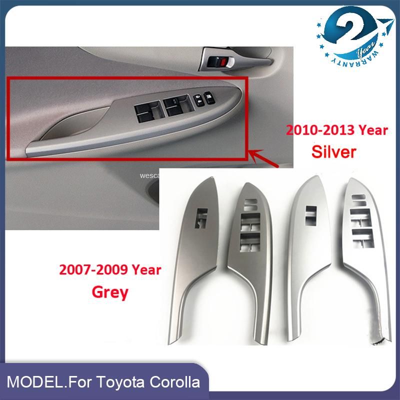 For Toyota Corolla 2007-2013 Front Rear LHD Car Interior Door Window Lift Glass Switch Panel Buttons Cover Molding Car Styling