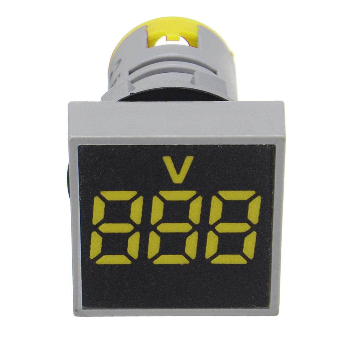 22MM AC 20-500V LED Voltmeter Voltage Meter Indicator Light Digital Yellow Yellow