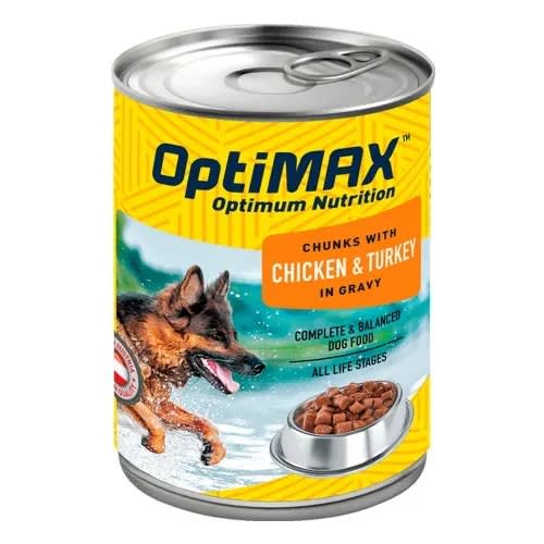 Optimax Dog Canned Food (Chicken & Turkey) 415g - Pack of 12