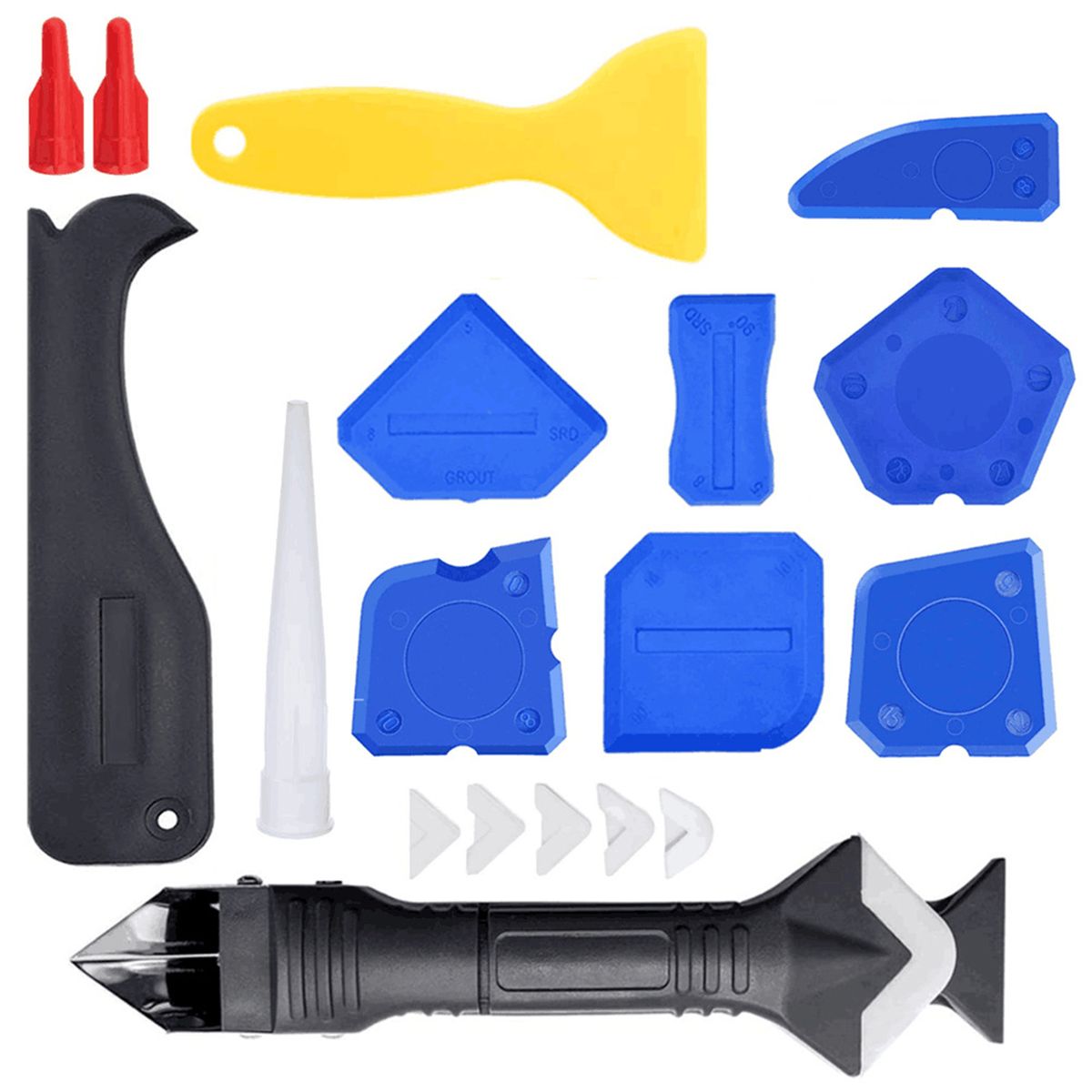 19pcs 3 In 1 Silicone Caulking Tools Sealant Finishing Tool