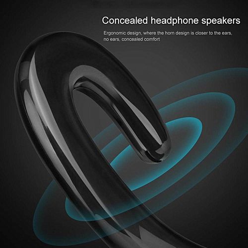Driving Bluetooth Wireless Headphone With Mic HD Call Bone Conduction Sports Headset-Black
