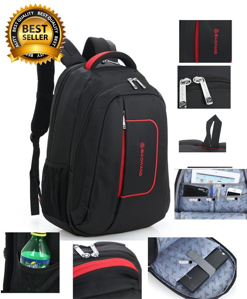 100% Premium Quality Laptop Bag With 9 Compartments.Travel Bag/School Bag/Backpack Bag For Laptop,Tablets,Phone,Watches.Etc.With Quality Quality Zipper,Strong Stitches. BLACK