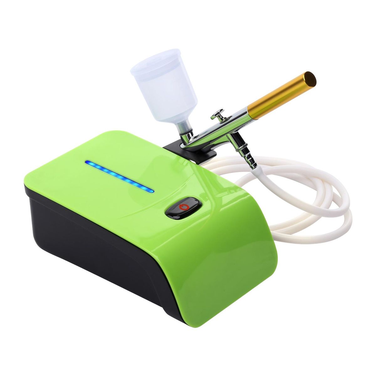 Multi-functional Airbrush Kit with Compressor Handheld Air Brush Set Dual-Action 5-level Adjustable Pressure Max.25PSI with 2pcs Paint Cups for Painting Craft Model Coloring Nail Art Makeup Cake Decorating