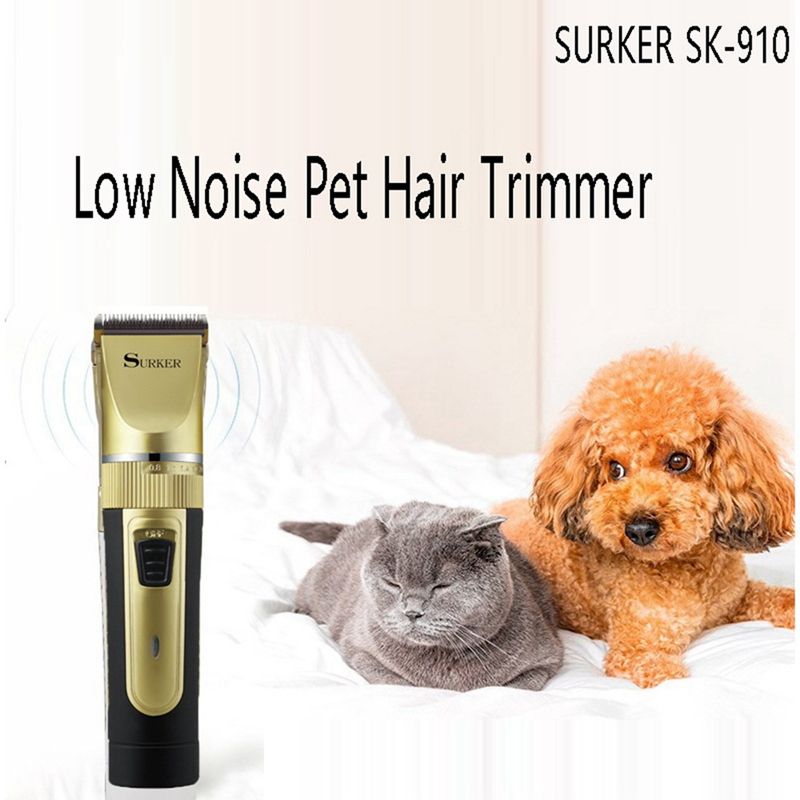 SURKER SK-910 Hair Clipper Cordless Pet Hair Trimmer Puppy Grooming USB Recharge Electric