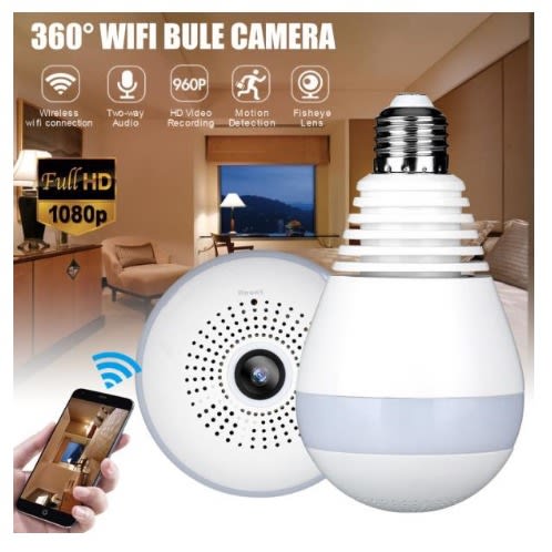 Smart Wifi Bulb Spy 360&deg; Camera