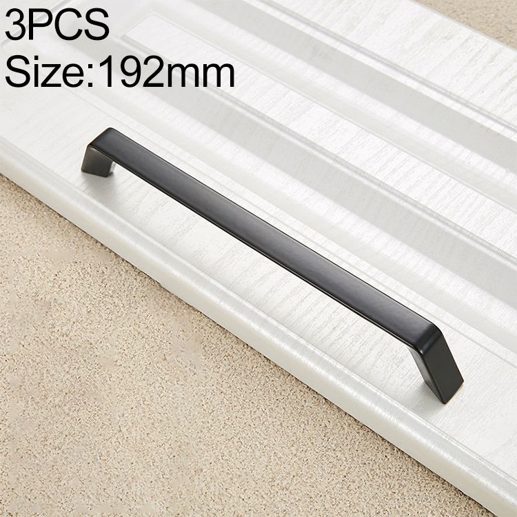 3 PCS 9009_192 Simple Black Drawer Cabinet Handle