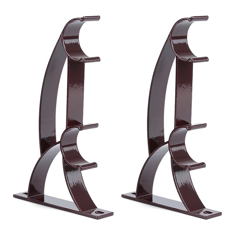 Curtain Pole Bracket Double Rod Holder Heavy Duty Metal