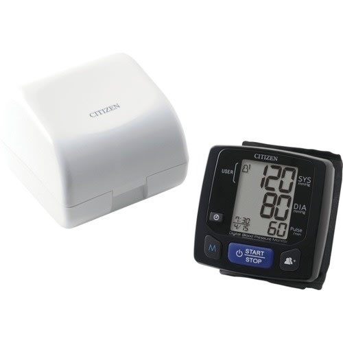 Digital Wristwatch Blood Pressure Monitor Ch-618 With White Case Box - Black
