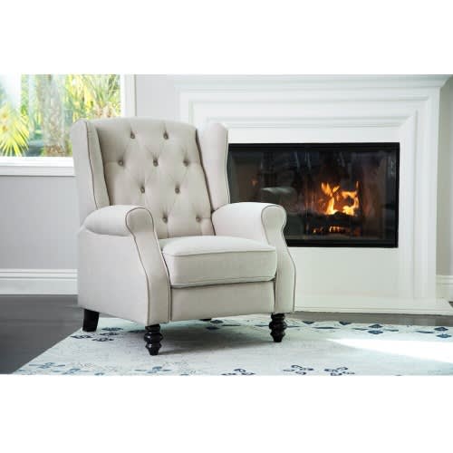 Abbyson Living Sherry Fabric Pushback Recliner Chair