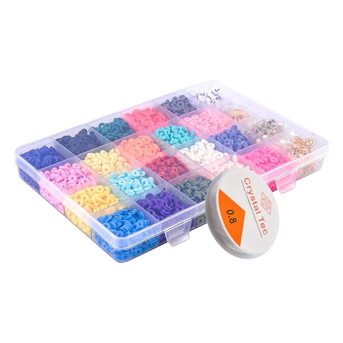 4800 Pcs Clay Heishi Beads Flat Beads Kit For Bracelets Necklace