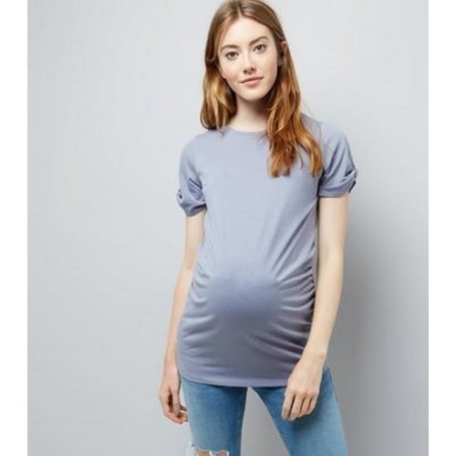 Blue Knot Sleeve Maternity Top