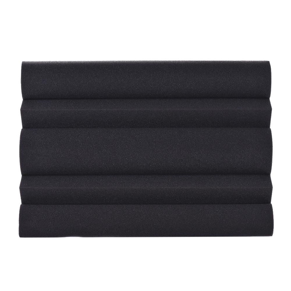 4 Pack Studio Acoustic Foams Sponge Panel Wall Corner Tiles Absorption Sound Insulation Foam Fire retardant High Density Black 25 * 25 * 50cm / 10 * 10 * 20in
