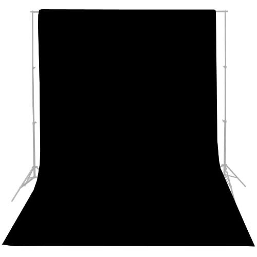 Black Photography Solid Fabric Backdrop 10 X 10 FT