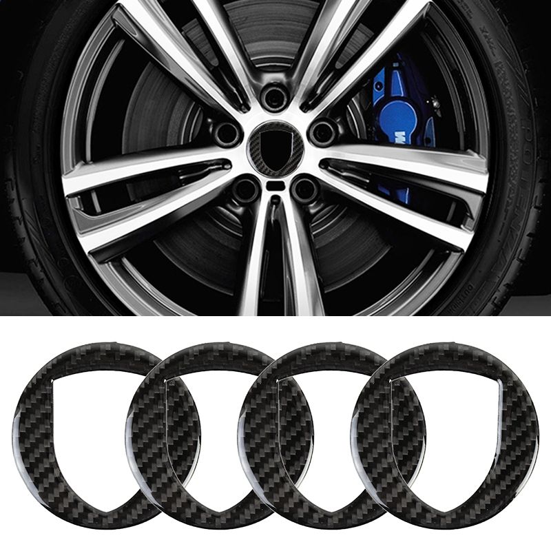 Carbon Fiber Car Wheel Hub Decorative Sticker For Porschean
