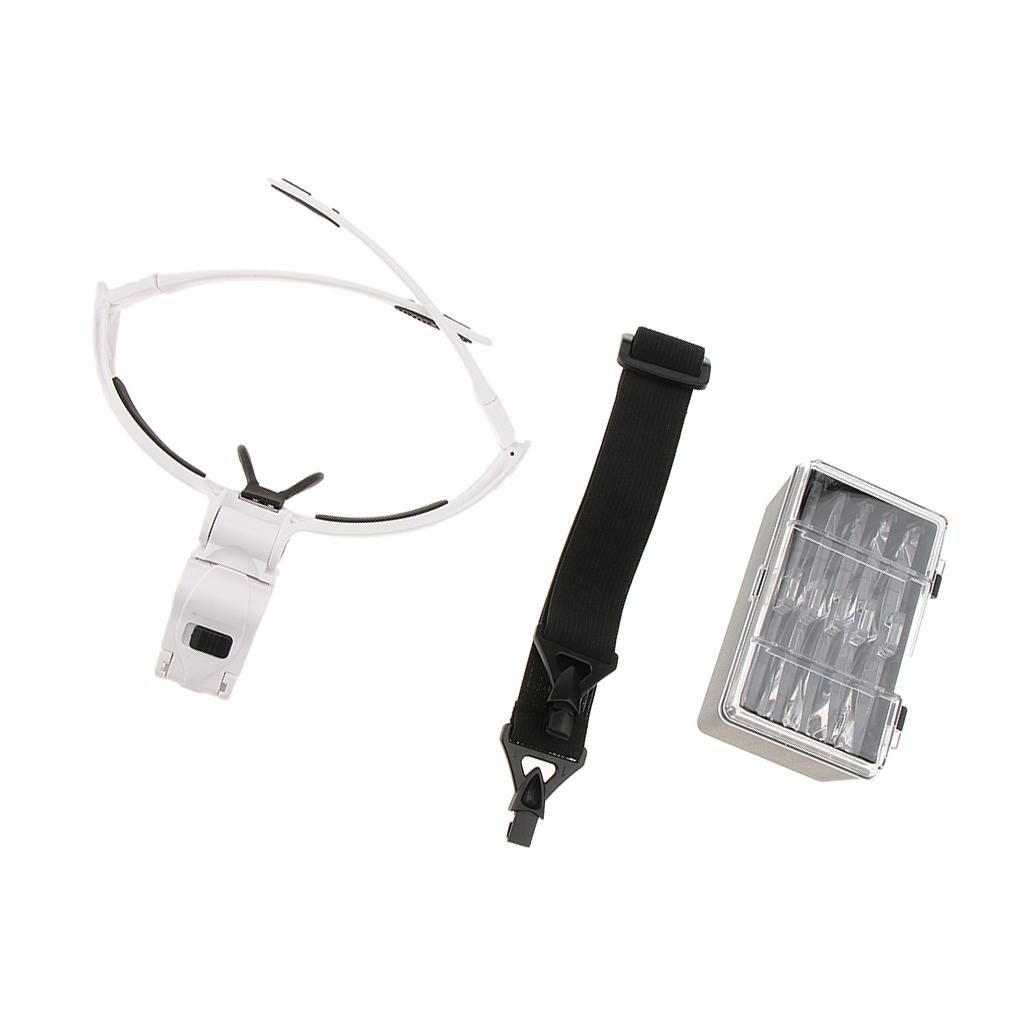 Headband Magnifier 2 LED Light Magnifying LED Lamp Head
