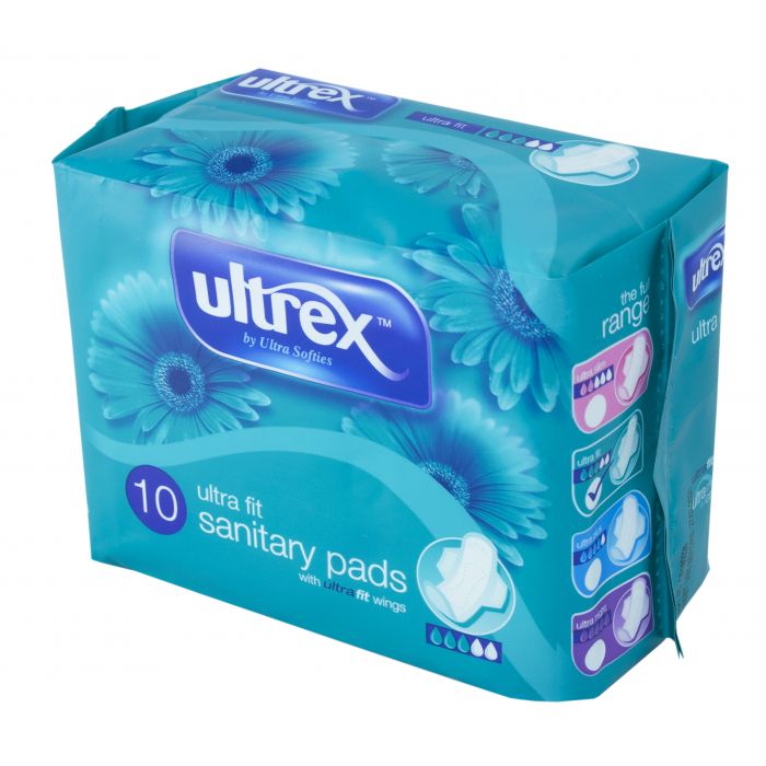 Ultra Fit Sanitary Pads With Wings 10 Pack X 48
