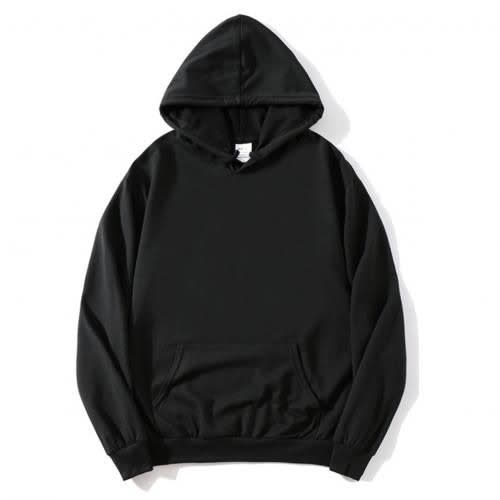 Plain Hoodie  - Black